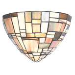 Clayre & Eef | Wandlamp Tiffany Bruin, Beige 30x16x18 cm E14/max 1x40W | 5LL-5844 Clayre & Eef | Wandlamp Tiffany Bruin, Beige 30x16x18 cm E14/max 1x40W | 5LL-5844