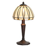 Clayre & Eef | Tiffany Tafellamp Beige ø 19x40 cm E14/max 1x40W | 5LL-5973 Clayre & Eef | Tiffany Tafellamp Beige ø 19x40 cm E14/max 1x40W | 5LL-5973