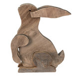 Clayre & Eef | Decoratie beeld Konijn Bruin 28x11x33 cm | 6H2194 Clayre & Eef | Decoratie beeld Konijn Bruin 28x11x33 cm | 6H2194