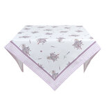 Clayre & Eef | Vierkant Tafelkleed Wit, Groen, Paars 150x150 cm | LAG15 Clayre & Eef | Vierkant Tafelkleed Wit, Groen, Paars 150x150 cm | LAG15