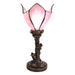 Clayre & Eef | Tiffany Tafellamp Bloem Roze ø 18x32 cm E14/max 1x25W | 5LL-6232 Clayre & Eef | Tiffany Tafellamp Bloem Roze ø 18x32 cm E14/max 1x25W | 5LL-6232