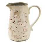 Clayre & Eef | Decoratieve Schenkkan Roze, Beige 16x11x18 cm / 1150 ml | 6CE1416 Clayre & Eef | Decoratieve Schenkkan Roze, Beige 16x11x18 cm / 1150 ml | 6CE1416