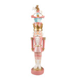 Clayre & Eef | Kerstdecoratie Beeld Notenkraker Roze, Blauw 11x9x50 cm | 6PR3794 Clayre & Eef | Kerstdecoratie Beeld Notenkraker Roze, Blauw 11x9x50 cm | 6PR3794
