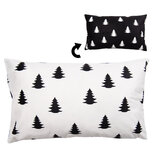 Clayre & Eef   | Kussenhoes Wit Zwart 30x50 cm | BWX36-1