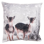 Clayre & Eef | Kussenhoes Wit Grijs 45x45 cm | KT021.313 Clayre & Eef | Kussenhoes Wit Grijs 45x45 cm | KT021.313
