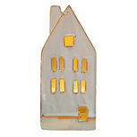 Clayre & Eef   | Decoratie Huisje met LED Beige 7x6x15 cm | 6CE1505
