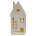 Clayre & Eef   | Decoratie Huisje met LED Beige 8x5x18 cm | 6CE1504