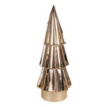 Clayre & Eef | Kerstdecoratie Beeld Kerstboom Goudkleurig ø 9x24 cm | 6CE1507 Clayre & Eef | Kerstdecoratie Beeld Kerstboom Goudkleurig ø 9x24 cm | 6CE1507