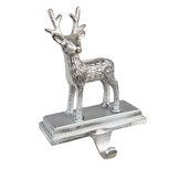 Clayre & Eef | Haak Kerstsok Rendier Zilverkleurig 15x9x21 cm | 6AL0071 Clayre & Eef | Haak Kerstsok Rendier Zilverkleurig 15x9x21 cm | 6AL0071