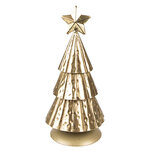 Clayre & Eef | Kerstdecoratie Kerstboom Goudkleurig ø 8x20 cm | 6Y5371 Clayre & Eef | Kerstdecoratie Kerstboom Goudkleurig ø 8x20 cm | 6Y5371