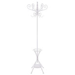 Clayre & Eef   | Kapstok Staand Wit 50x50x180 cm | 40067W