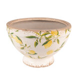 Clayre & Eef   | Bloempot Binnen Geel, Beige ø 21x14 cm | 6CE1536M