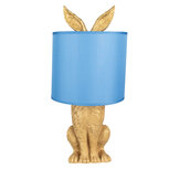 Clayre & Eef | Tafellamp Konijn Goudkleurig, Blauw ø 20x43 cm E27/max 1x60W | 6LMC0013GOBL Clayre & Eef | Tafellamp Konijn Goudkleurig, Blauw ø 20x43 cm E27/max 1x60W | 6LMC0013GOBL