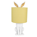 Clayre & Eef   | Tafellamp Konijn Wit Geel ø 20x43 cm E27/max 1x60W | 6LMC0013WY
