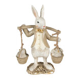 Clayre & Eef | Decoratie beeld Konijn Beige, Bruin 12x6x17 cm | 6PR3872 Clayre & Eef | Decoratie beeld Konijn Beige, Bruin 12x6x17 cm | 6PR3872
