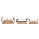 Clayre & Eef | Opbergmand Grijs, Bruin 38x28x11 / 33x23x10 / 28x18x9 cm | 6Y5251 Clayre & Eef | Opbergmand Grijs, Bruin 38x28x11 / 33x23x10 / 28x18x9 cm | 6Y5251