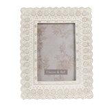 Clayre & Eef   | Fotolijst Wit 16x2x21 cm / 10x15 cm | 2F0940