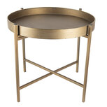 Clayre & Eef | Bijzettafel Koperkleurig ø 52x40 cm | 6Y4298 Clayre & Eef | Bijzettafel Koperkleurig ø 52x40 cm | 6Y4298