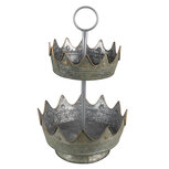 Clayre & Eef | Etagère 2 laags Groen ø 33x53 cm | 6Y4876 Clayre & Eef | Etagère 2 laags Groen ø 33x53 cm | 6Y4876