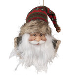 Clayre & Eef | Decoratie Hanger Kerstman Rood Wit 10x9x28 cm | 65267 Clayre & Eef | Decoratie Hanger Kerstman Rood Wit 10x9x28 cm | 65267