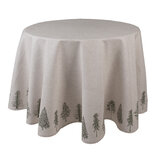Clayre & Eef | Rond Tafelkleed Beige, Groen ø 170 cm | NPT07 Clayre & Eef | Rond Tafelkleed Beige, Groen ø 170 cm | NPT07
