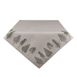 Clayre & Eef | Vierkant Tafelkleed Kerst Beige Groen 150x150 cm | NPT15 Clayre & Eef | Vierkant Tafelkleed Kerst Beige Groen 150x150 cm | NPT15