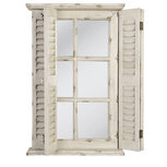 Clayre & Eef   | Wandspiegel Wit 46x7x71 cm | 42S136