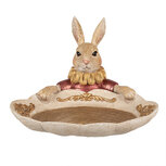 Clayre & Eef | Decoratie konijn met schaal Goudkleurig Beige 22x21x15 cm | 6PR4923 Clayre & Eef | Decoratie konijn met schaal Goudkleurig Beige 22x21x15 cm | 6PR4923