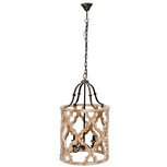 Clayre & Eef | Hanglamp Grijs ø 48x85 cm E14/max 4x25W | 5LMP194 Clayre & Eef | Hanglamp Grijs ø 48x85 cm E14/max 4x25W | 5LMP194