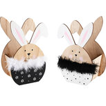 Dekoratief | Bakje bunny, hout, 13x10x23cm, set van 2 stuks | A220025 Dekoratief | Bakje bunny, hout, 13x10x23cm, set van 2 stuks | A220025
