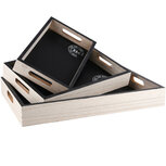 Dekoratief | Set 3 dienbladen 'Voor jou/Pour toi', 30x20x5cm | A220193 Dekoratief | Set 3 dienbladen 'Voor jou/Pour toi', 30x20x5cm | A220193