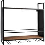 Dekoratief | Wandrekje wijn, metaal/hout, 50x15x48cm | A225434 Dekoratief | Wandrekje wijn, metaal/hout, 50x15x48cm | A225434