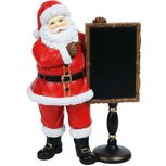 Dekoratief | Santa m/krijtbord, rood/zwart, resina, 12x7x17cm | A225655 Dekoratief | Santa m/krijtbord, rood/zwart, resina, 12x7x17cm | A225655