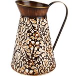 Dekoratief | Waterkan 'White Flower', metaal, 18x18x26cm | A230013