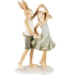 Dekoratief | Bunny koppel dansend, pastel, resina, 13x8x22cm | A230255 Dekoratief | Bunny koppel dansend, pastel, resina, 13x8x22cm | A230255