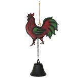 Dekoratief | Hanger bel m/haan, roest, metaal, 20x10x45cm | A230601