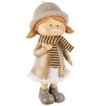 Dekoratief | Winterkindje staand m/sjaal, beige/grijs, resina, 10x7x21cm | A235280 Dekoratief | Winterkindje staand m/sjaal, beige/grijs, resina, 10x7x21cm | A235280