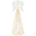 Dekoratief | Hanger engeltje, transparant/goud, glas, LED, 8x8x19cm | A235438 Dekoratief | Hanger engeltje, transparant/goud, glas, LED, 8x8x19cm | A235438
