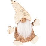 Dekoratief | Deco Santa, naturel, hout, 23x4x31cm | A235739 Dekoratief | Deco Santa, naturel, hout, 23x4x31cm | A235739