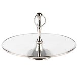 Dekoratief | Pi?ce-mont?e, zilver/transparant, metaal/glas, 31x31x18cm | A238296 Dekoratief | Pi?ce-mont?e, zilver/transparant, metaal/glas, 31x31x18cm | A238296