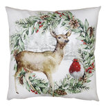 Clayre & Eef | Kussenhoes Groen Wit 45x45 cm | KT021.325 Clayre & Eef | Kussenhoes Groen Wit 45x45 cm | KT021.325