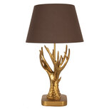 Clayre & Eef | Tafellamp Goudkleurig Bruin ø 35x59 cm E27/max 1x60W | 5LMC0024 Clayre & Eef | Tafellamp Goudkleurig Bruin ø 35x59 cm E27/max 1x60W | 5LMC0024