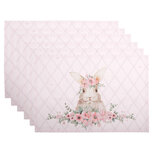 Clayre & Eef | Placemats Set van 6 Roze 48x33 cm | FEB40-1 Clayre & Eef | Placemats Set van 6 Roze 48x33 cm | FEB40-1