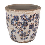 Clayre & Eef   | Bloempot Binnen Beige Blauw ø 17x16 cm | 6CE1619L