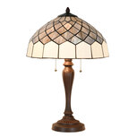Clayre & Eef | Tiffany Tafellamp Grijs ø 40x58 cm E27/max 2x60W | 5LL-6330 Clayre & Eef | Tiffany Tafellamp Grijs ø 40x58 cm E27/max 2x60W | 5LL-6330