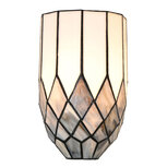 Clayre & Eef | Wandlamp Tiffany Grijs 18x15x27 cm E14/max 1x25W | 5LL-6333 Clayre & Eef | Wandlamp Tiffany Grijs 18x15x27 cm E14/max 1x25W | 5LL-6333