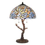 Clayre & Eef | Tiffany Tafellamp Blauw ø 40x60 cm E27/max 2x60W | 5LL-6344 Clayre & Eef | Tiffany Tafellamp Blauw ø 40x60 cm E27/max 2x60W | 5LL-6344