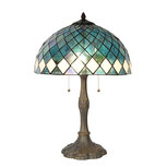 Clayre & Eef | Tiffany Tafellamp Blauw ø 40x61 cm E27/max 2x60W | 5LL-6347 Clayre & Eef | Tiffany Tafellamp Blauw ø 40x61 cm E27/max 2x60W | 5LL-6347