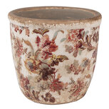 Clayre & Eef   | Bloempot Binnen Beige Roze ø 11x11 cm | 6CE1649XS