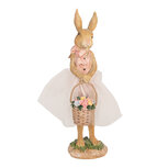 Clayre & Eef | Decoratie Konijn Bruin Roze 7x6x21 cm | 6PR4096 Clayre & Eef | Decoratie Konijn Bruin Roze 7x6x21 cm | 6PR4096